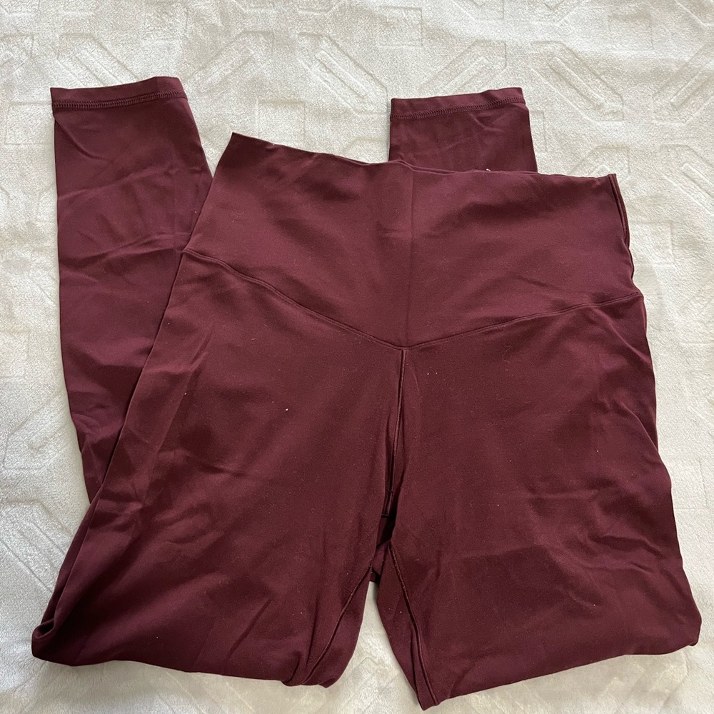 Maroon High-Waisted Offline Leggings